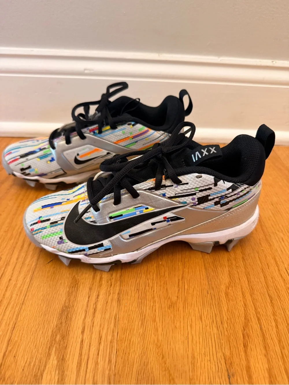 Kids Multicolor Football Cleats with Black Accents